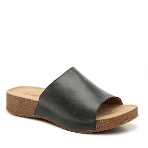 Josef Seibel Tonga 51 Black Leather Sandals